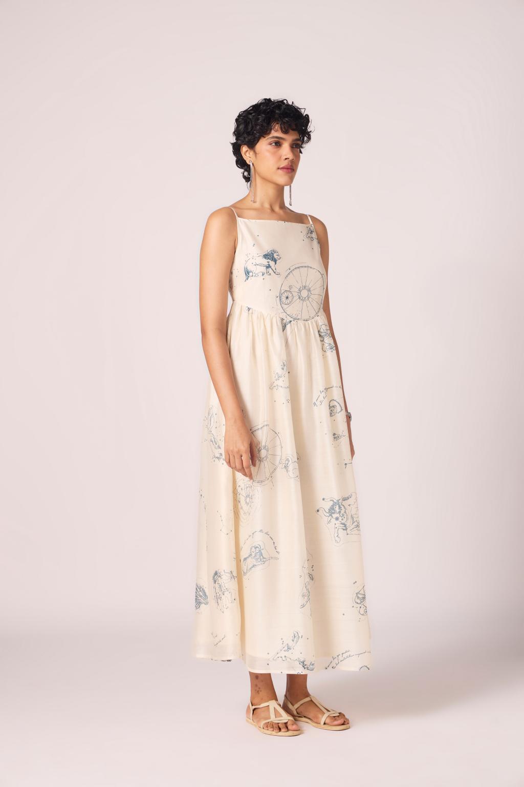 Mizar Zodiac Print Handwoven Dress