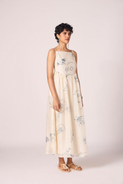 Mizar Zodiac Print Handwoven Dress