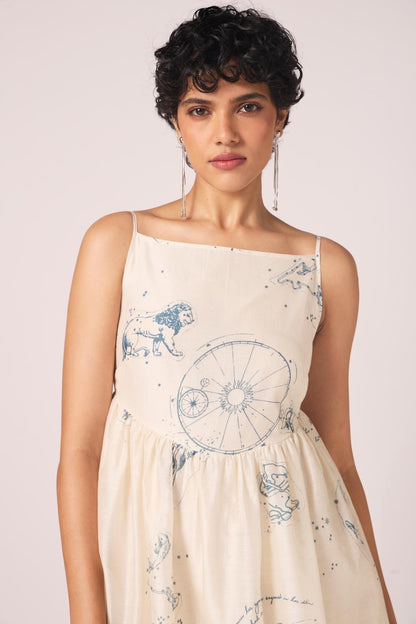 Mizar Zodiac Print Handwoven Dress