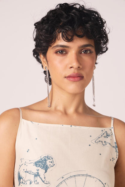 Mizar Zodiac Print Handwoven Dress