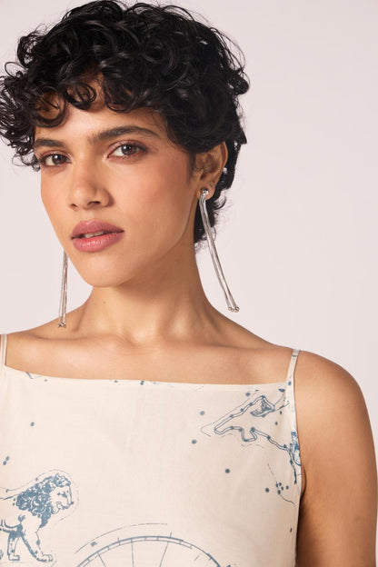 Mizar Zodiac Print Handwoven Dress