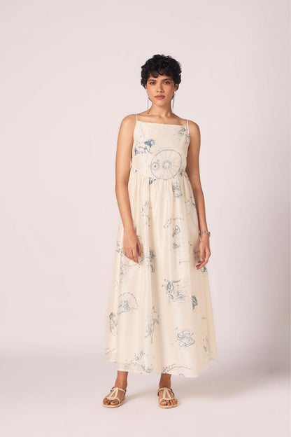 Mizar Zodiac Print Handwoven Dress