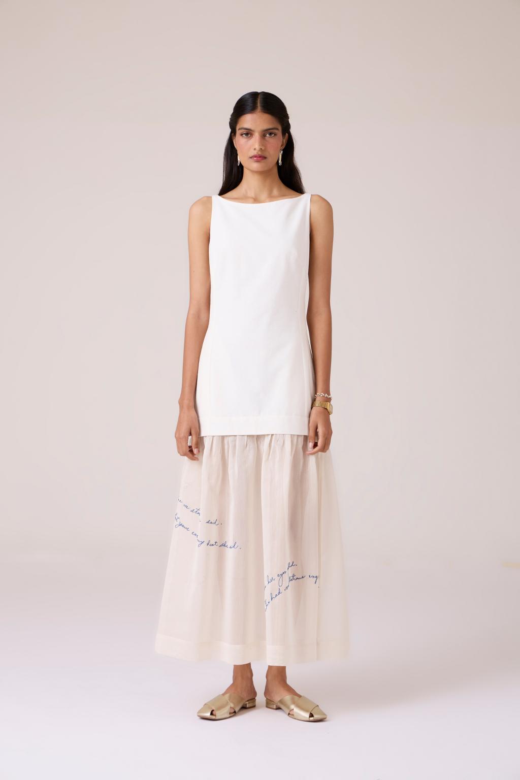 Astra White Embroidered Maxi Dress