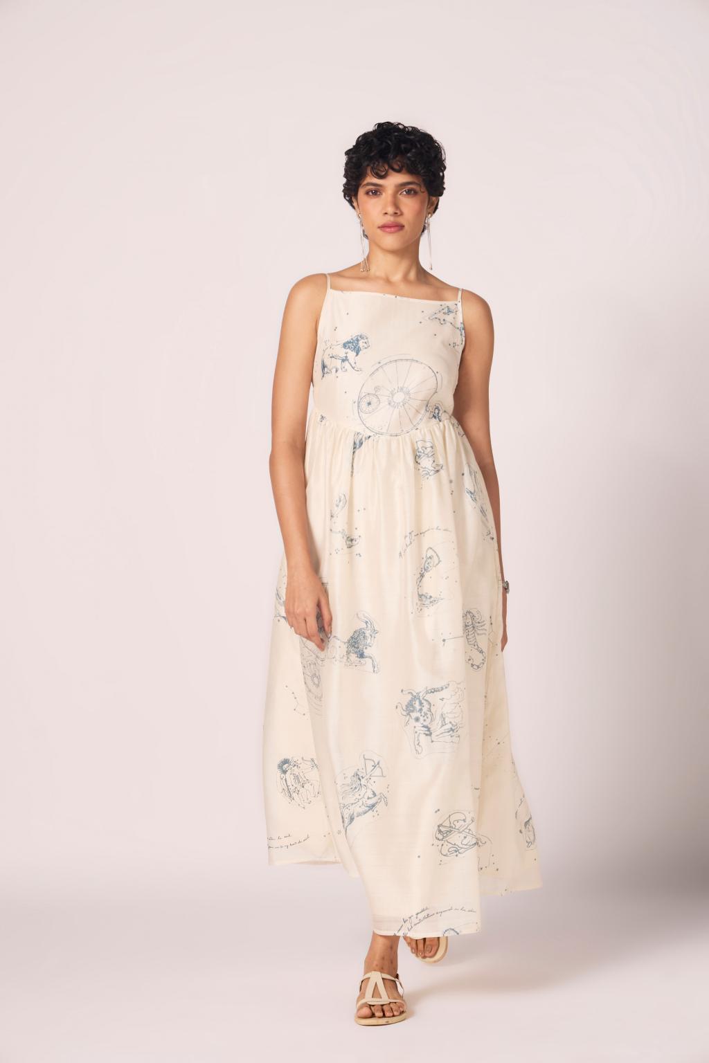 Mizar Zodiac Print Handwoven Dress