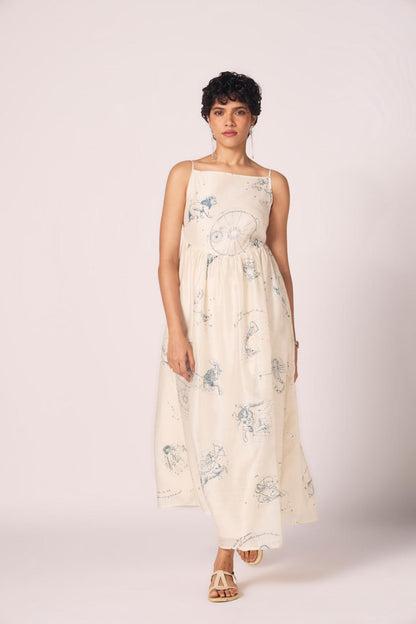 Mizar Zodiac Print Handwoven Dress