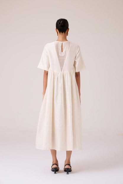 Callisto White Handwoven Dress