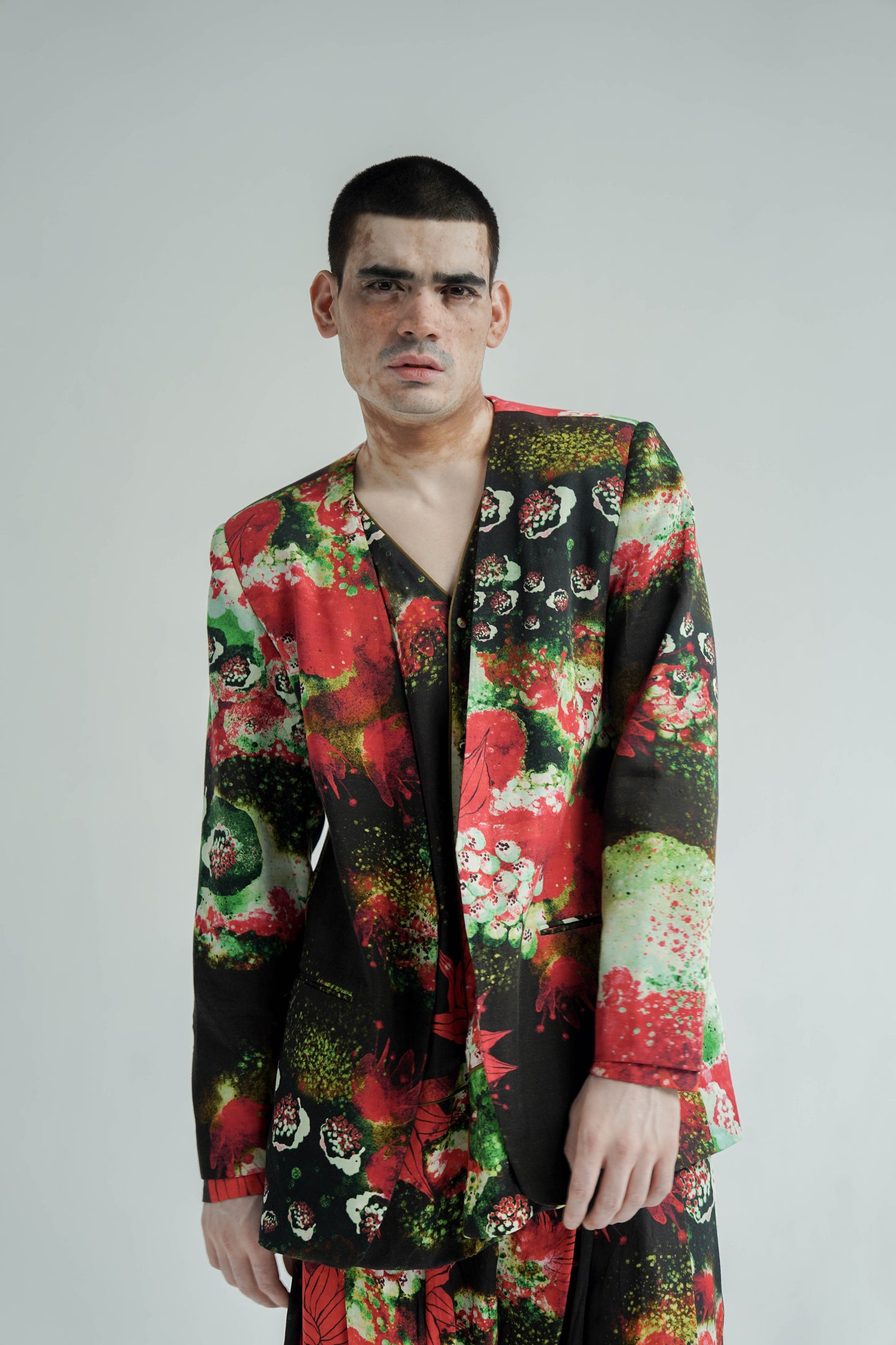 Red Florid Jacket/Overlay