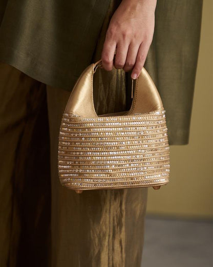 Olive Green Silk Chanderi Set