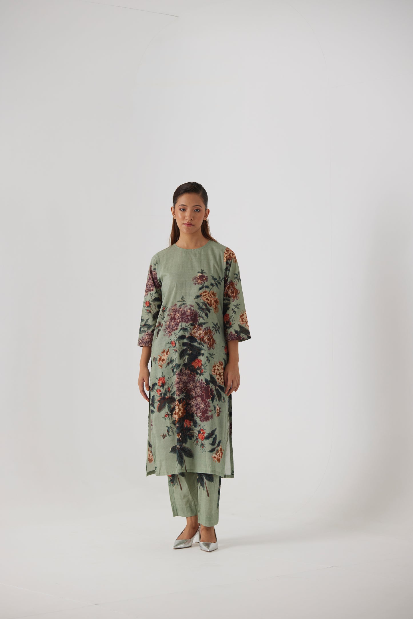 LIVIA LONG COTTON KURTA SET