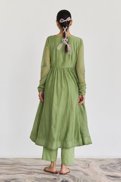 Bougainvillea Sage Green Anarkali