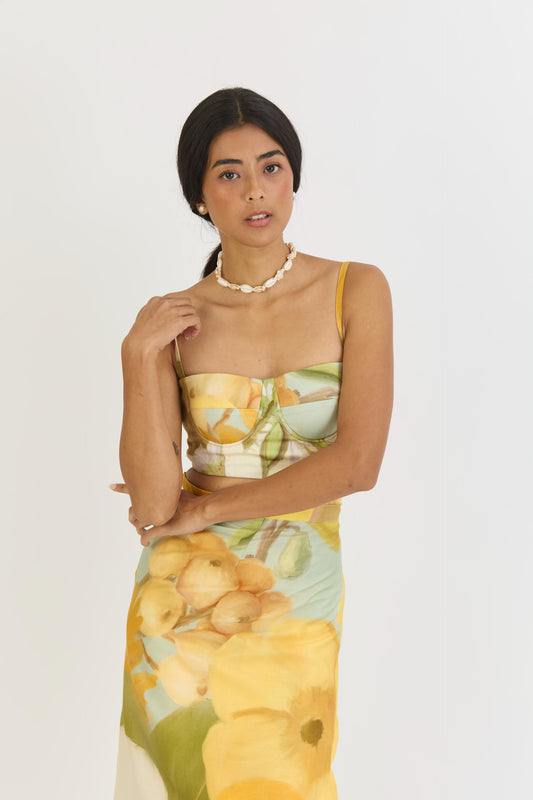 Lemonade Bralette & Scallop Skirt Set