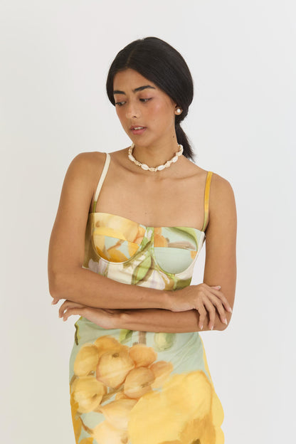 Lemonade Bralette & Scallop Skirt Set