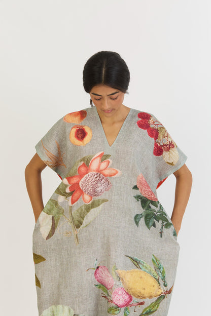 Juniper Linen Kaftan Dress