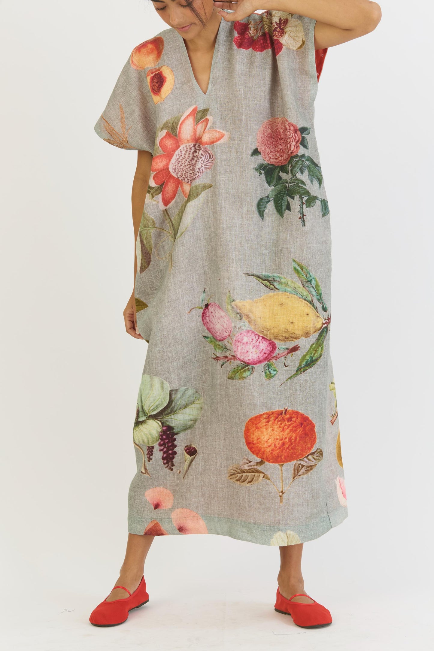 Juniper Linen Kaftan Dress