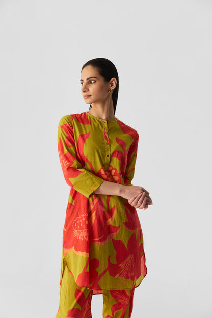 Lian Lime Cotton Kurta Set