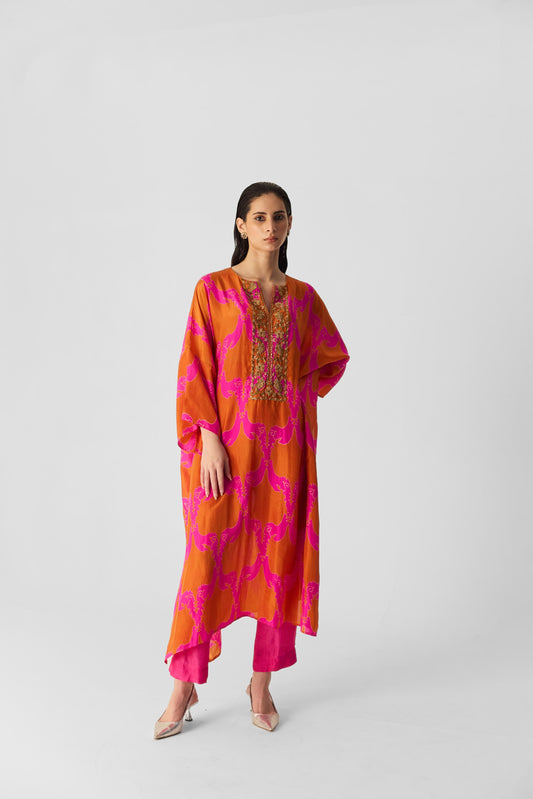 Zuzi Orange Kaftan Set