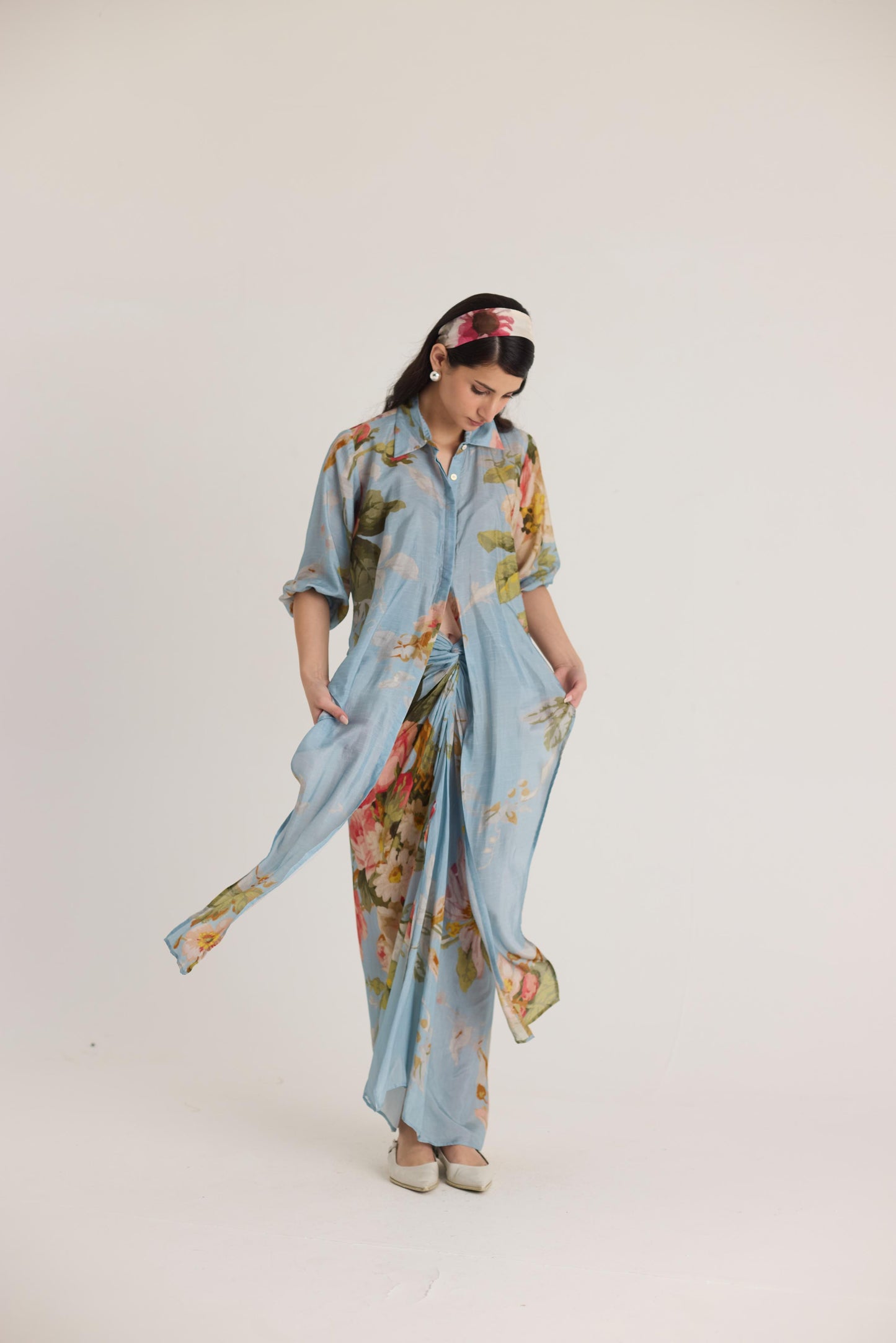 Taffy Tie-up Top & Skirt Set