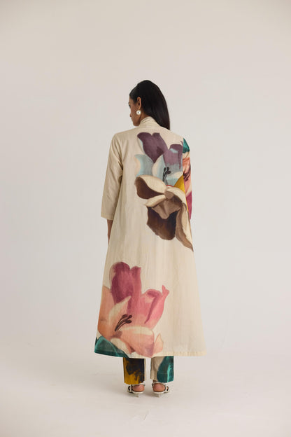 Lila Long V Neck Kurta