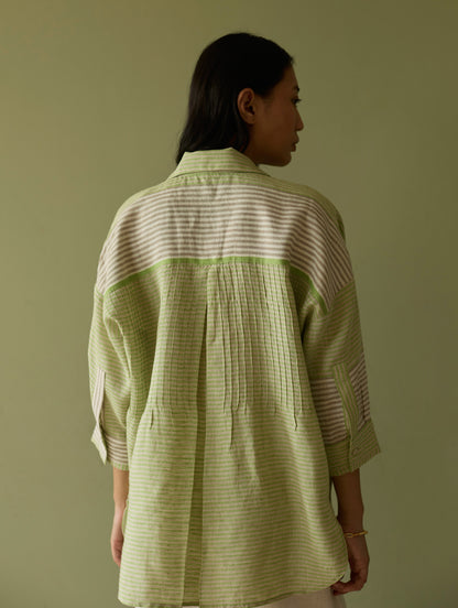 Risa Stripe Linen Co-ord Set - Meadow