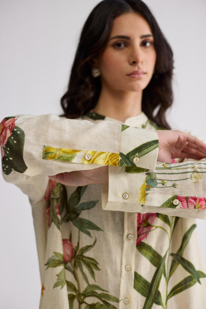 PRIMAVERA LINEN SHIRT DRESS