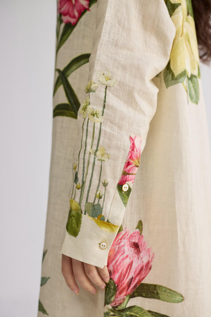 PRIMAVERA LINEN SHIRT DRESS