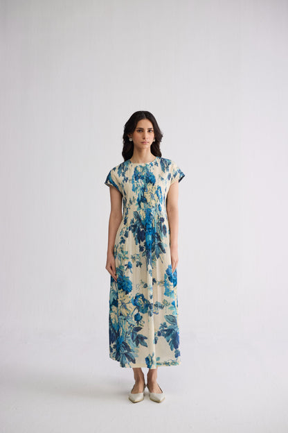 ROYAL PARADISE PINTUCKS DRESS