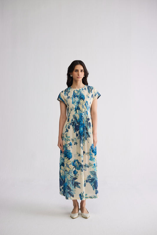 ROYAL PARADISE PINTUCKS DRESS