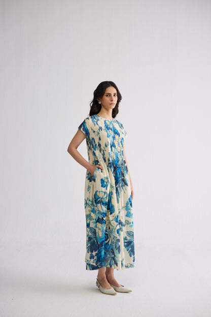 ROYAL PARADISE PINTUCKS DRESS