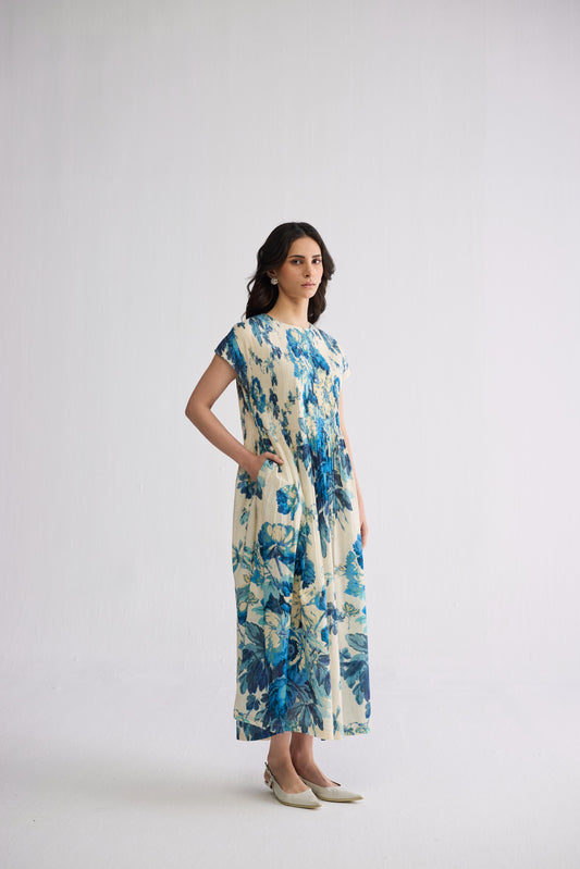 ROYAL PARADISE PINTUCKS DRESS
