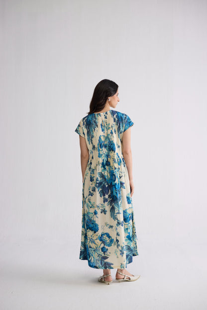 ROYAL PARADISE PINTUCKS DRESS