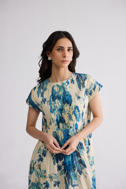 ROYAL PARADISE PINTUCKS DRESS