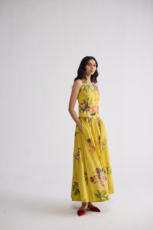 ROMY HALTERNECK WAISTCOAT & SKIRT SET