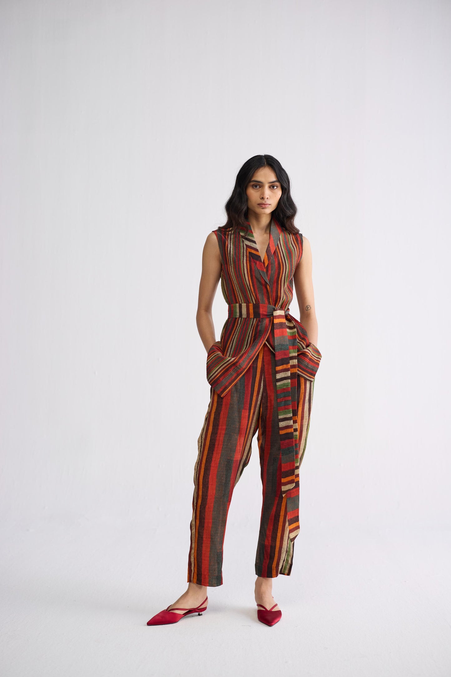 JILIAN PINTUCKS JACKET & PANTS SET