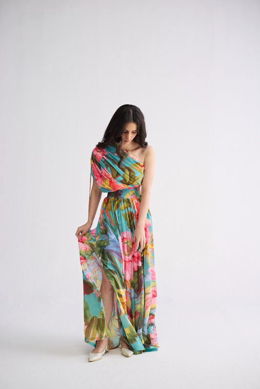 CAMPARI ONE SHOULDER DRESS