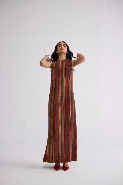 JILIAN CREPE PINTUCKS DRESS