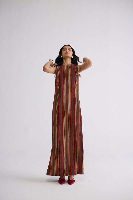 JILIAN CREPE PINTUCKS DRESS