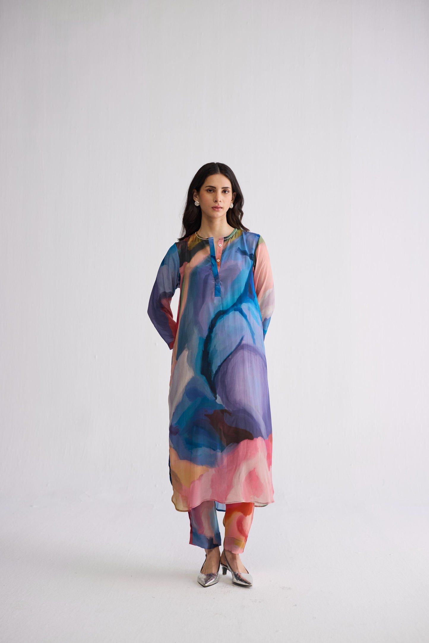 RAINBOW GARDEN LONG KURTA SET