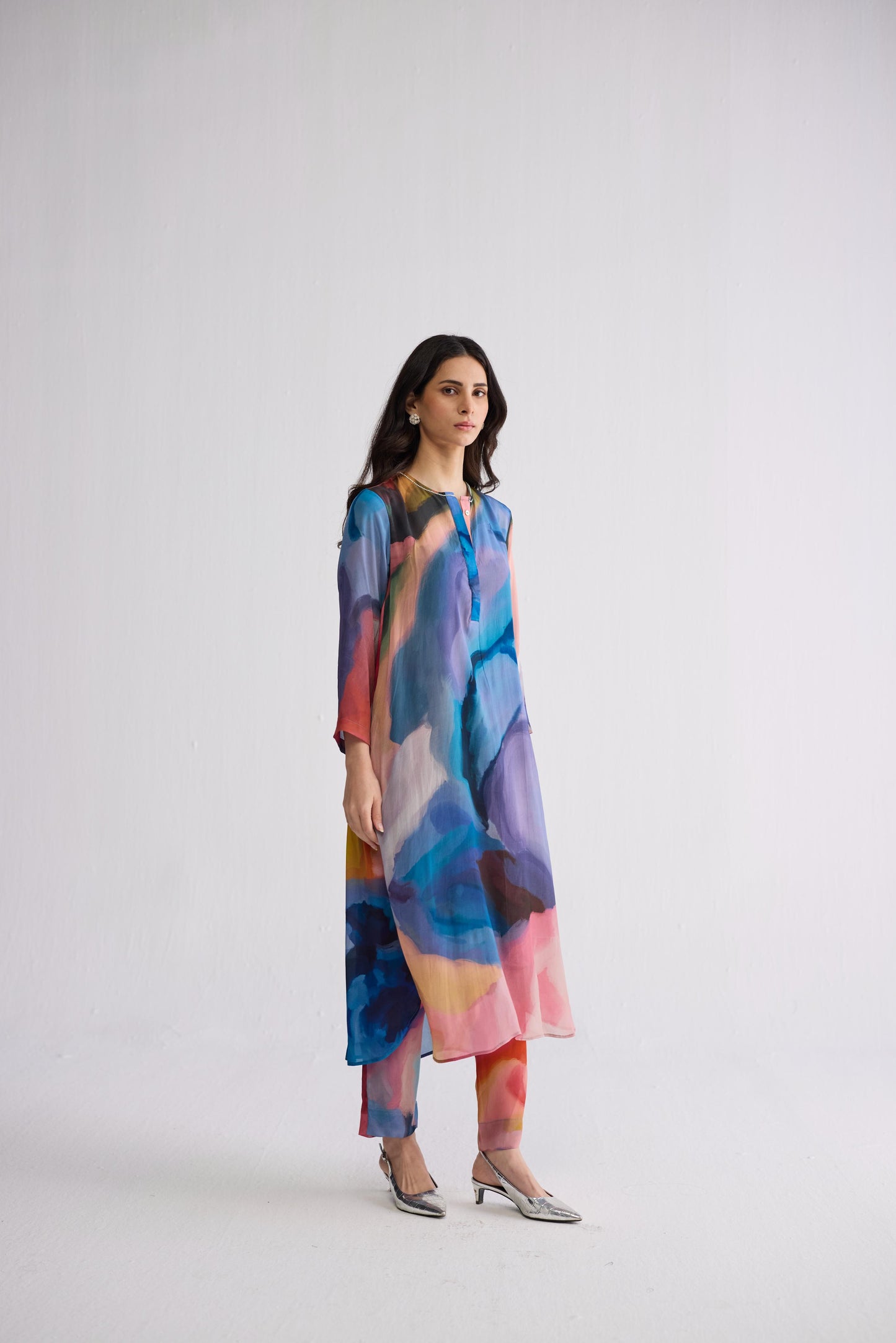 RAINBOW GARDEN LONG KURTA SET