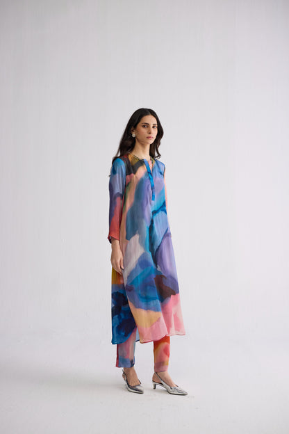 RAINBOW GARDEN LONG KURTA SET