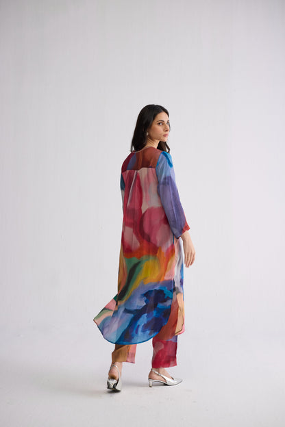 RAINBOW GARDEN LONG KURTA SET