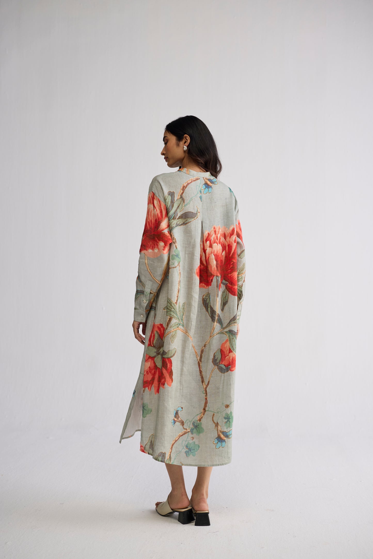 CABBAGE LINEN SHIRT DRESS