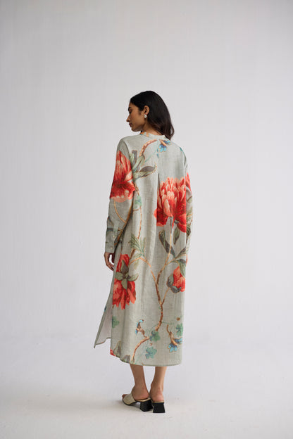 CABBAGE LINEN SHIRT DRESS