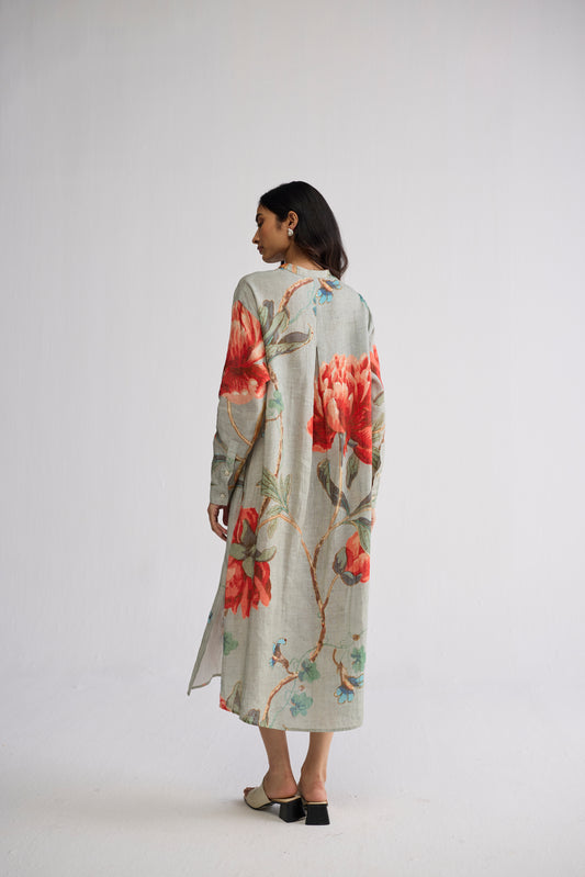 CABBAGE LINEN SHIRT DRESS