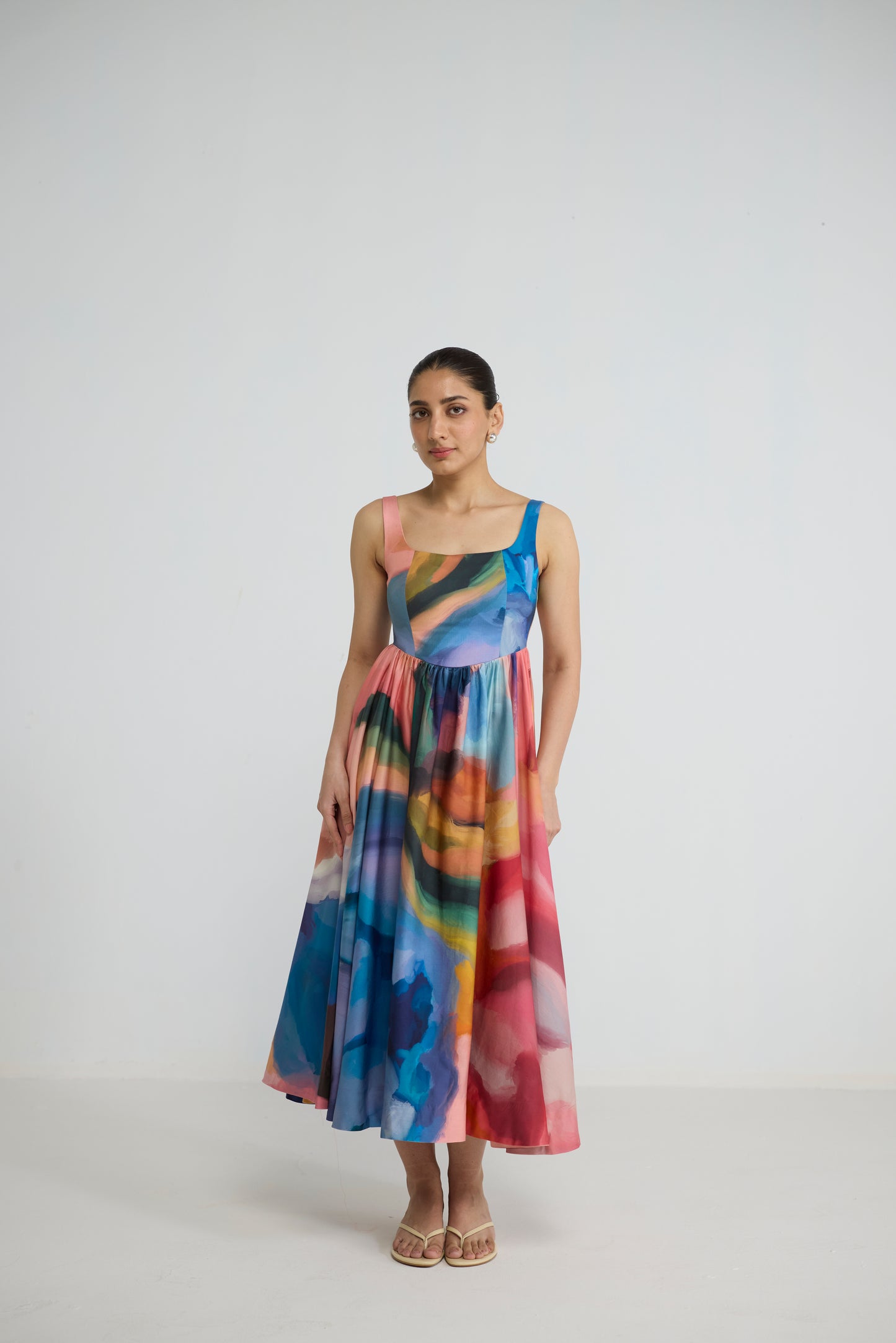 RAINBOW GARDEN CHERRY DRESS