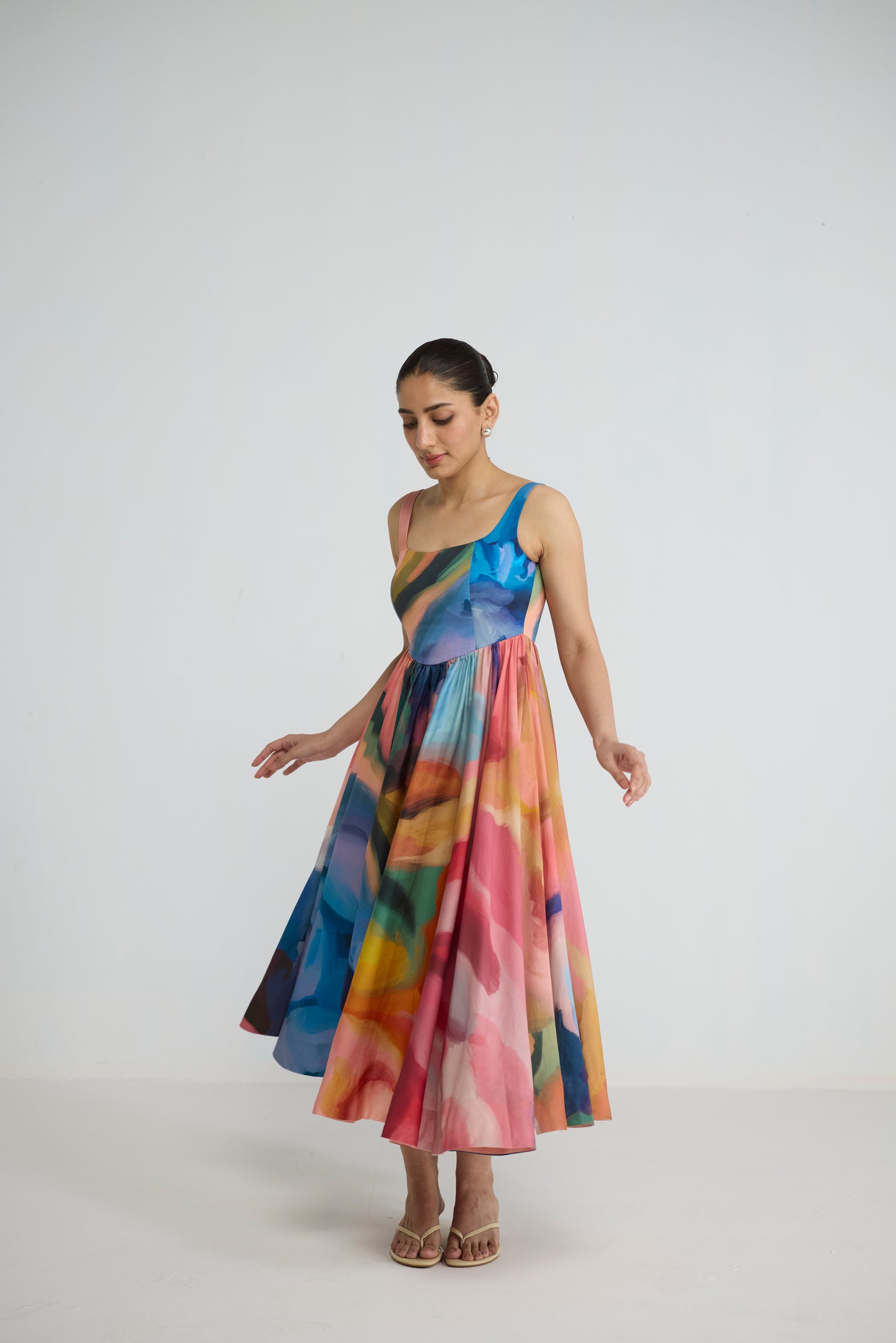 RAINBOW GARDEN CHERRY DRESS