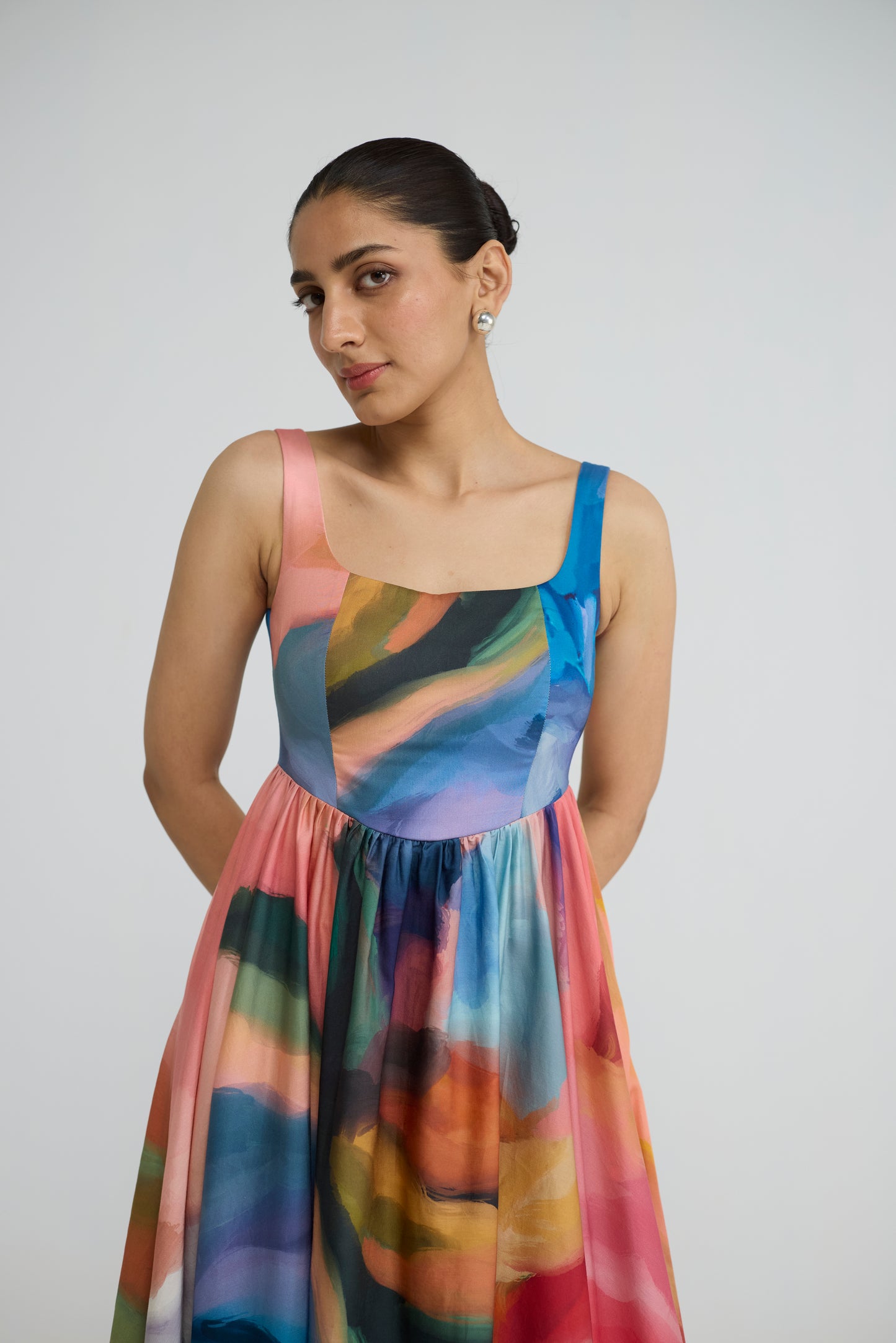 RAINBOW GARDEN CHERRY DRESS