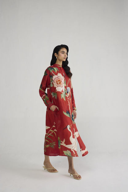 BARA LINEN SHIRT DRESS