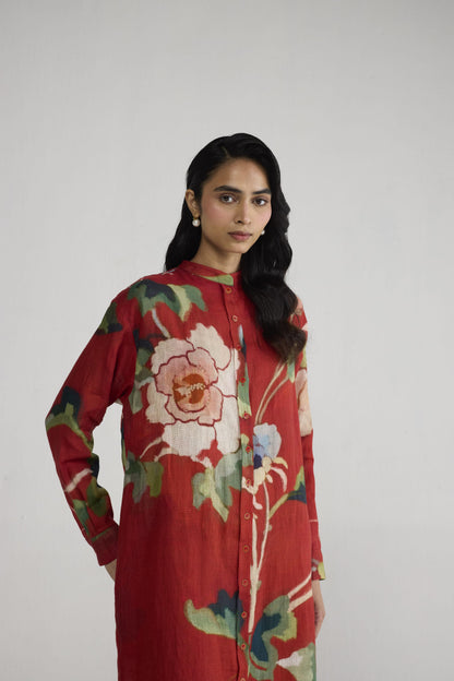 BARA LINEN SHIRT DRESS