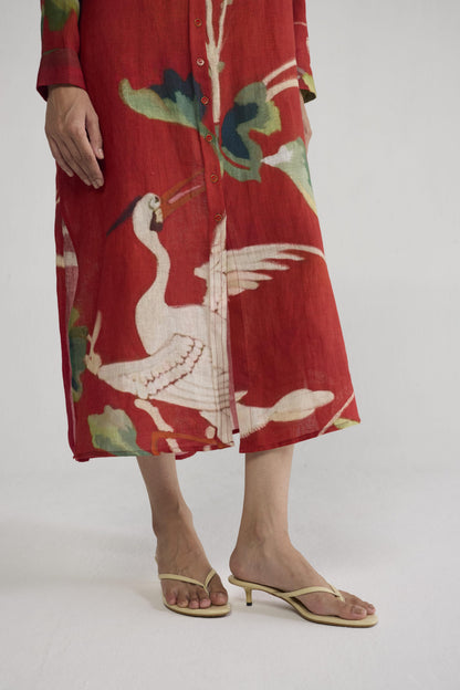 BARA LINEN SHIRT DRESS