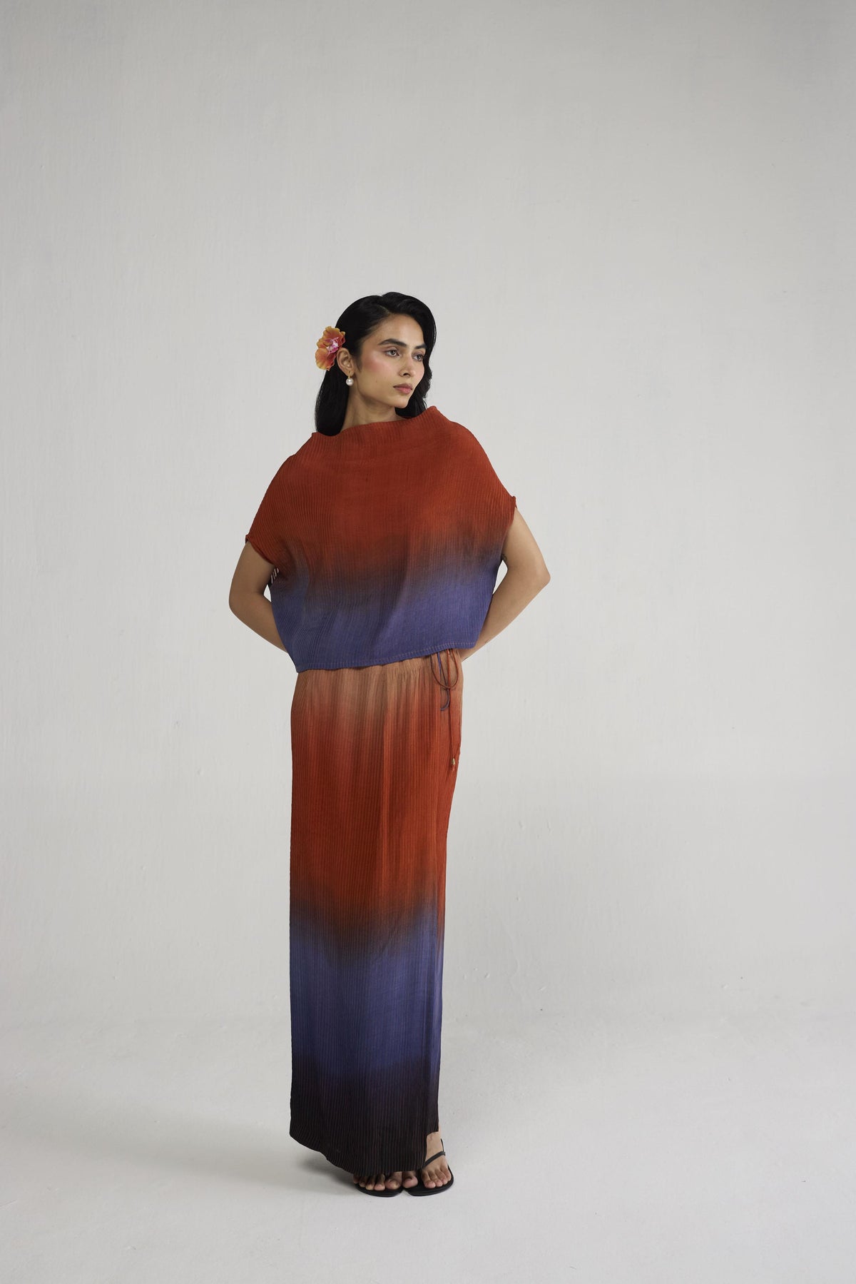 UME PINTUCKS WRAP SKIRT